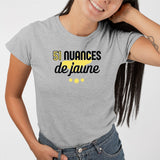 T-Shirt Femme 51 nuances de jaune Gris