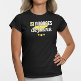 T-Shirt Femme 51 nuances de jaune Noir