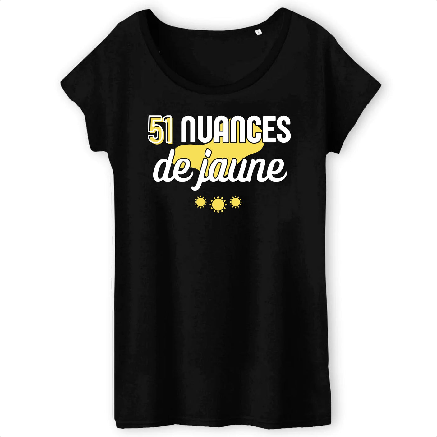 T-Shirt Femme 51 nuances de jaune 