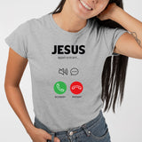 T-Shirt Femme Appel de Jésus Gris