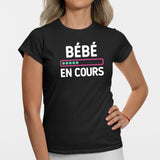 T-Shirt Femme Bébé en cours Noir