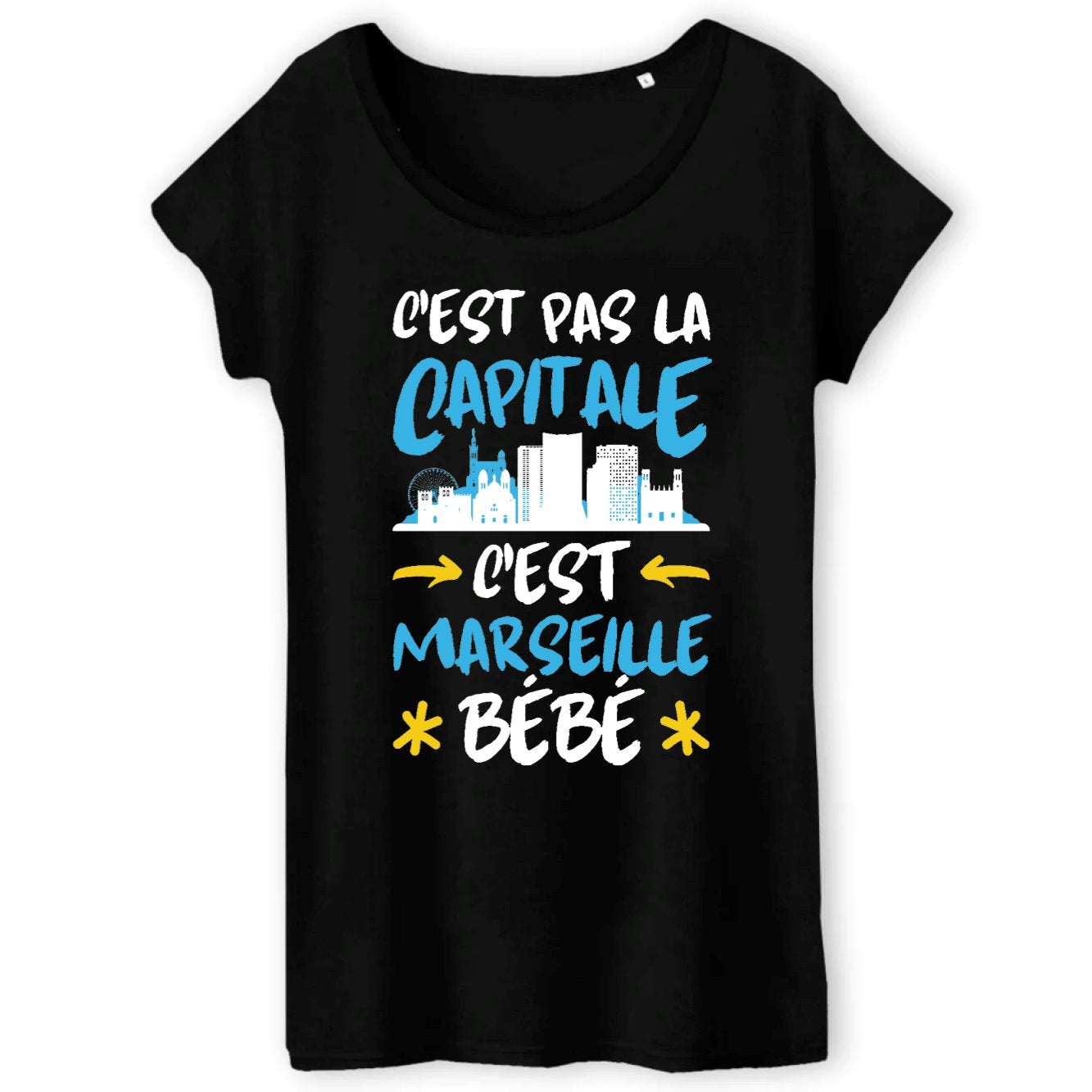 T-Shirt Femme C'est pas la capitale c'est Marseille bébé 