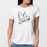 T-Shirt Femme Colombe de la paix Blanc