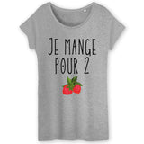 T-Shirt Femme Je mange pour 2 