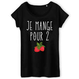 T-Shirt Femme Je mange pour 2 