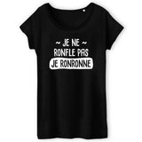 T-Shirt Femme Je ne ronfle pas je ronronne 