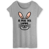 T-Shirt Femme Je pose des lapins 