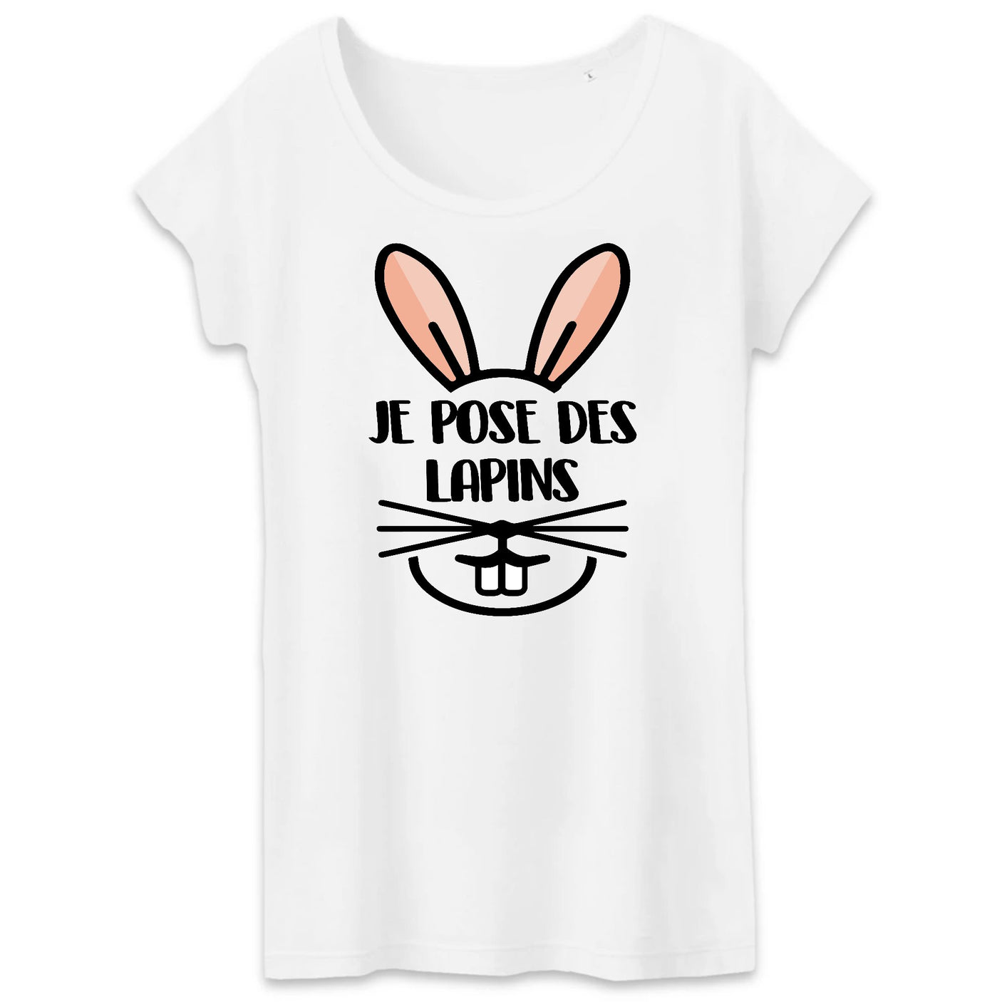 T-Shirt Femme Je pose des lapins 