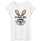 T-Shirt Femme Je pose des lapins 