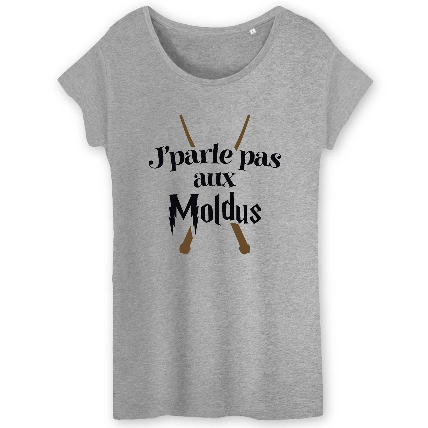 T-Shirt Femme J'parle pas aux Moldus 