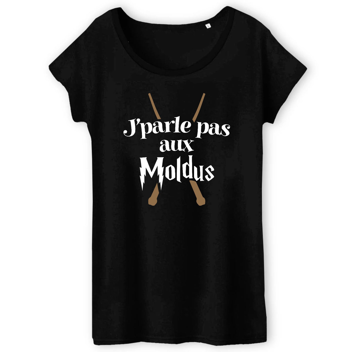 T-Shirt Femme J'parle pas aux Moldus 