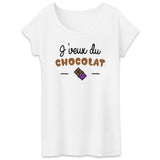 T-Shirt Femme J'veux du chocolat 