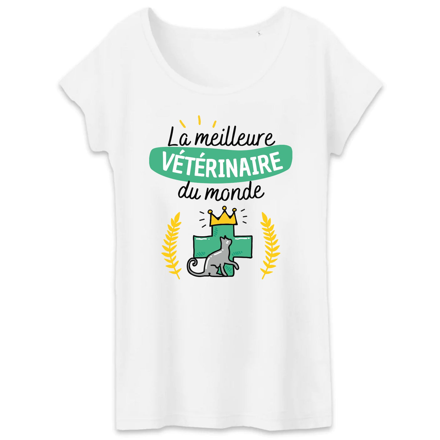 T-Shirt Femme La meilleure vétérinaire du monde 