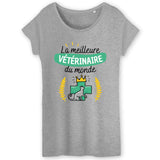 T-Shirt Femme La meilleure vétérinaire du monde 