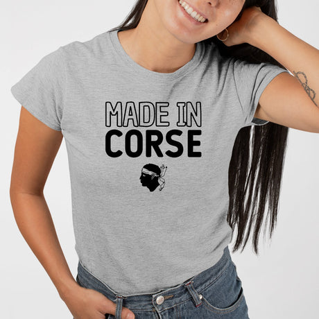 T-Shirt Femme Made in Corse Gris