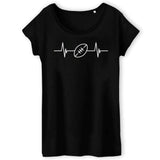 T-Shirt Femme Rythme cardiaque rugby 
