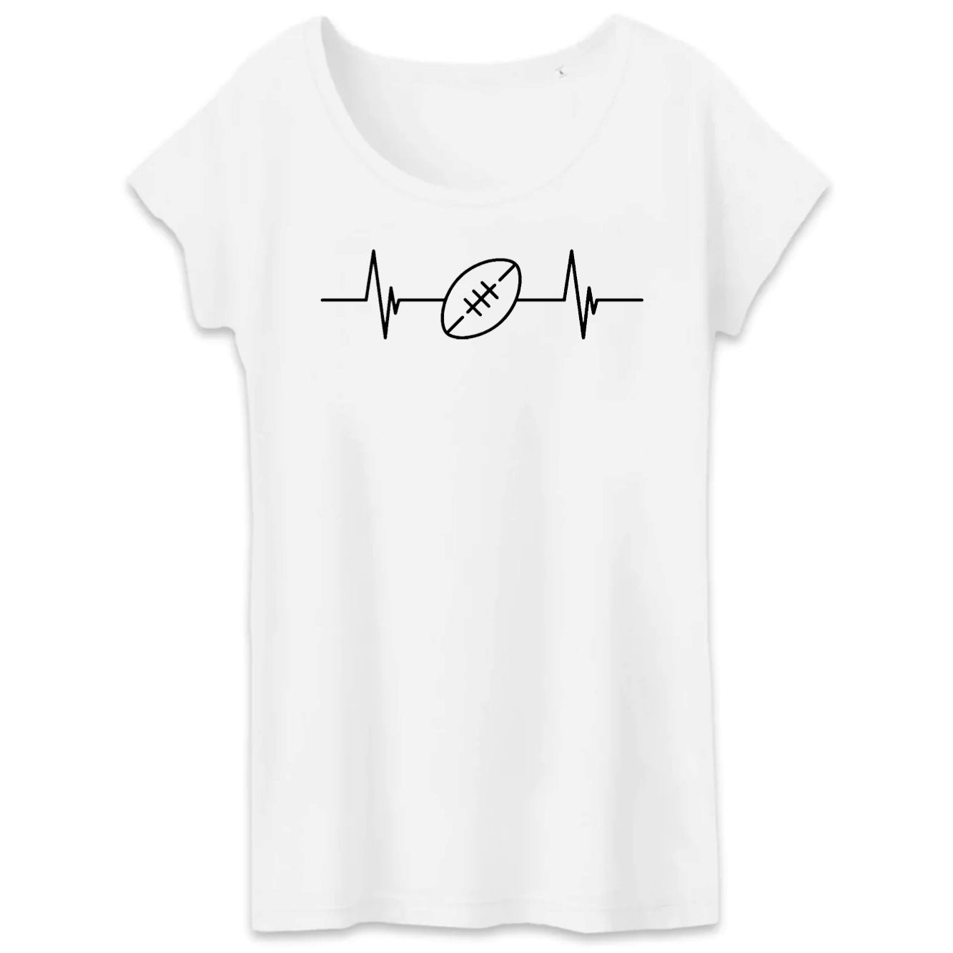 T-Shirt Femme Rythme cardiaque rugby 
