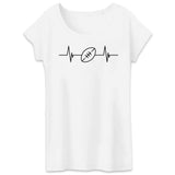 T-Shirt Femme Rythme cardiaque rugby 