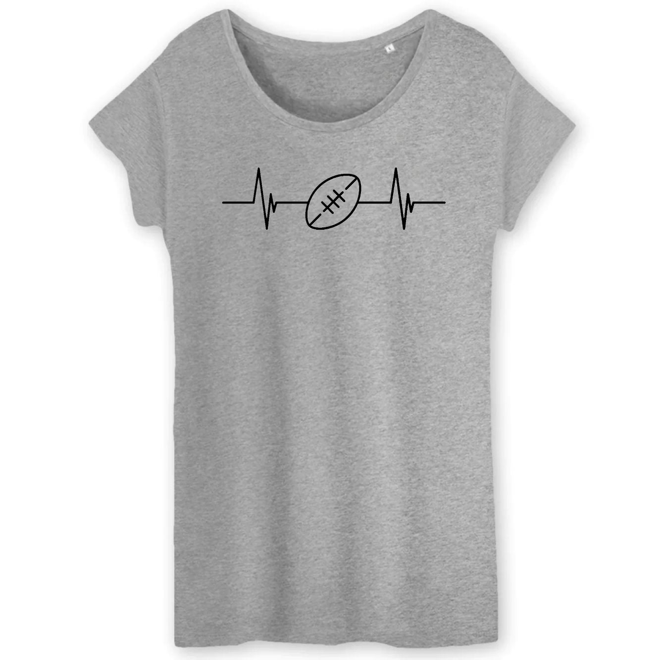 T-Shirt Femme Rythme cardiaque rugby 