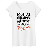T-Shirt Femme Tous les chemins mènent au Rhum 