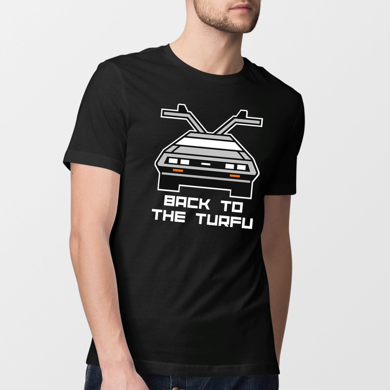 T-Shirt Homme Back to the turfu Noir