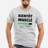 T-Shirt Homme Bientôt musclé Gris