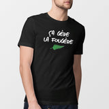 T-Shirt Homme Ça gère la fougère Noir