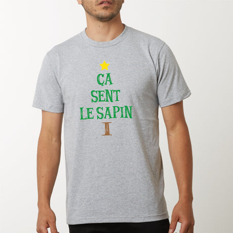 T-Shirt Homme Ça sent le sapin Gris