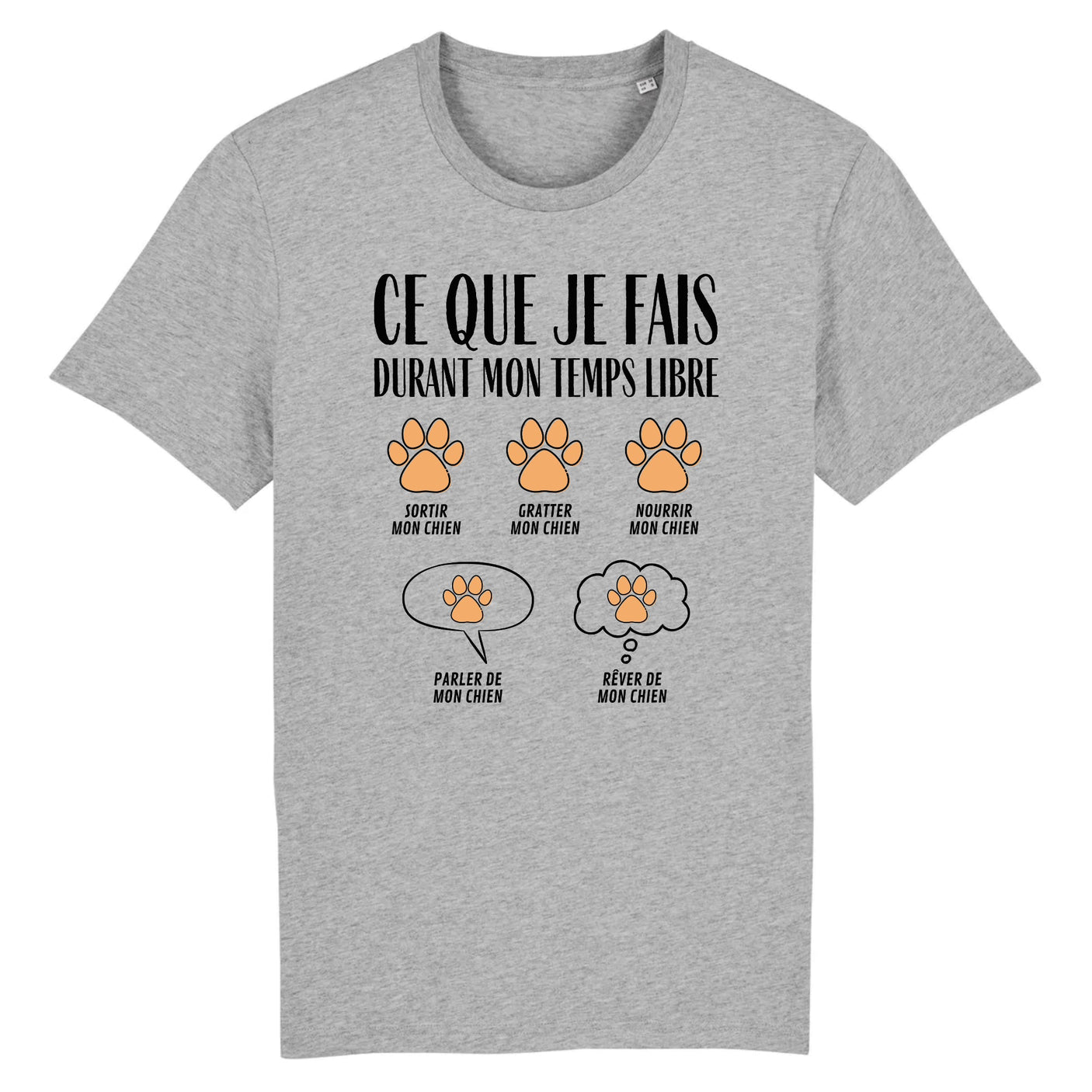 T-Shirt Homme Ce que je fais durant mon temps libre Chien 