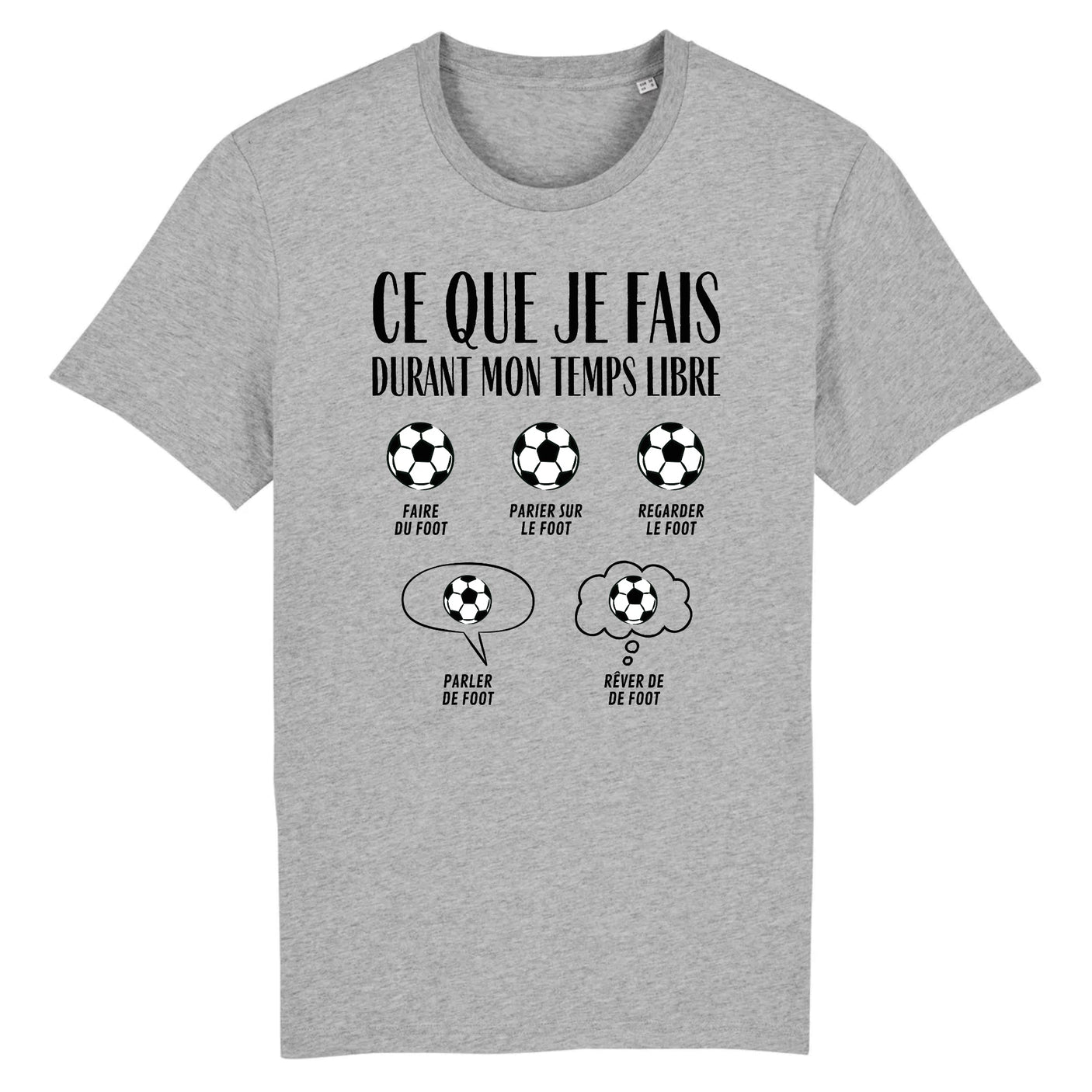 T-Shirt Homme Ce que je fais durant mon temps libre Foot 