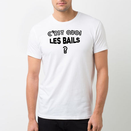 T-Shirt Homme C'est quoi les bails Blanc