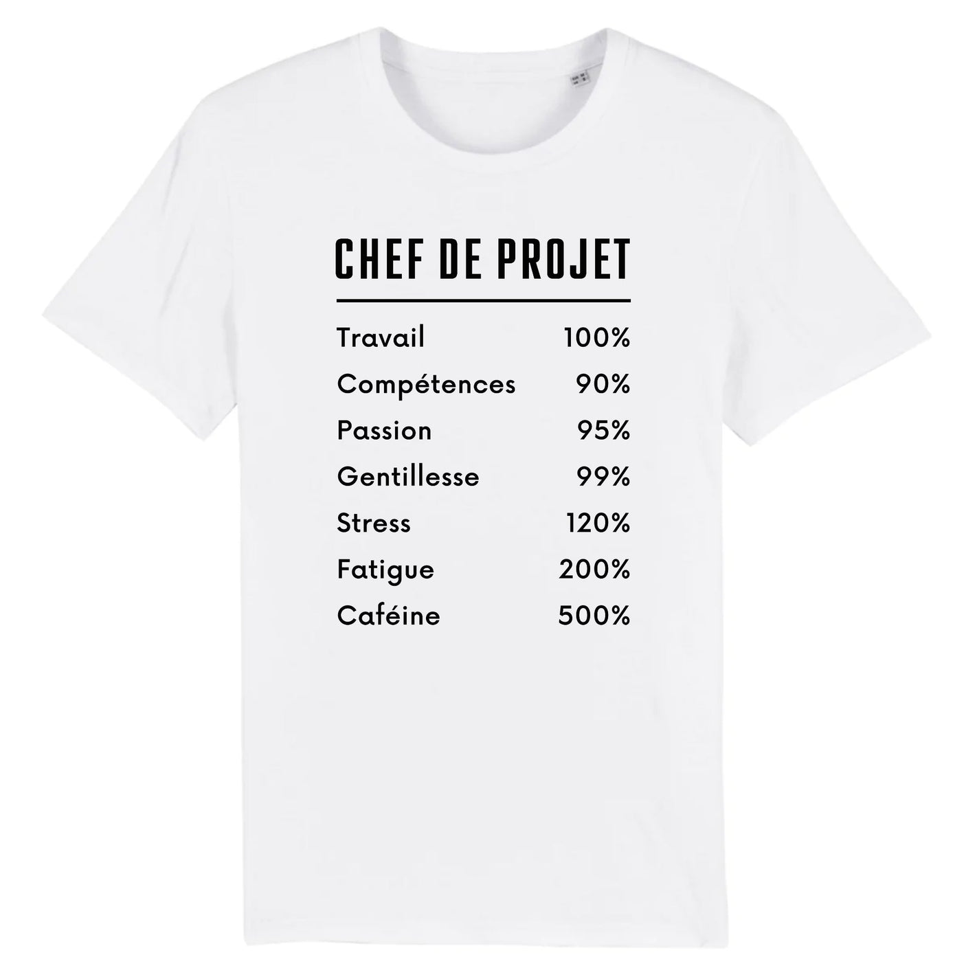 T-Shirt Homme Chef de projet 