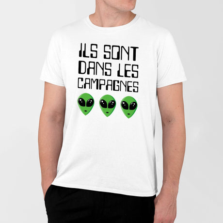 T-Shirt Homme Ils sont dans les campagnes Blanc