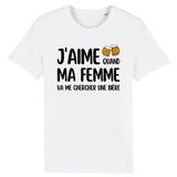 T-Shirt Homme J'aime quand ma femme va me chercher une bière 