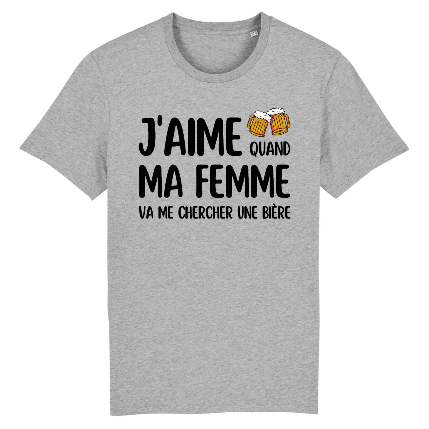 T-Shirt Homme J'aime quand ma femme va me chercher une bière 