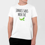 T-Shirt Homme Jamais sans mon thé Blanc