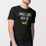 T-Shirt Homme Jamais sans mon thé Noir