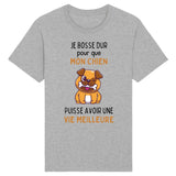 T-Shirt Homme Je bosse dur pour mon chien 