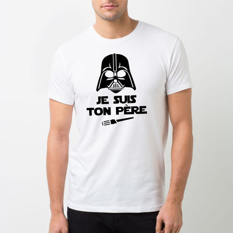 T-Shirt Homme Je suis ton père Blanc