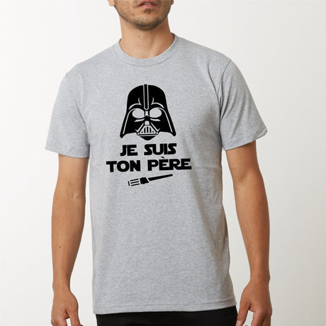 T-Shirt Homme Je suis ton père Gris