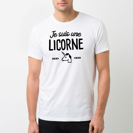 T-Shirt Homme Je suis une licorne Blanc