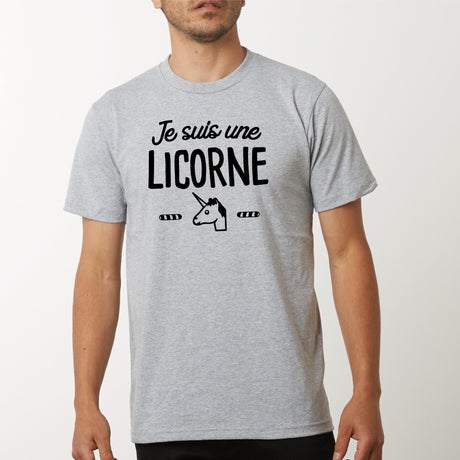 T-Shirt Homme Je suis une licorne Gris