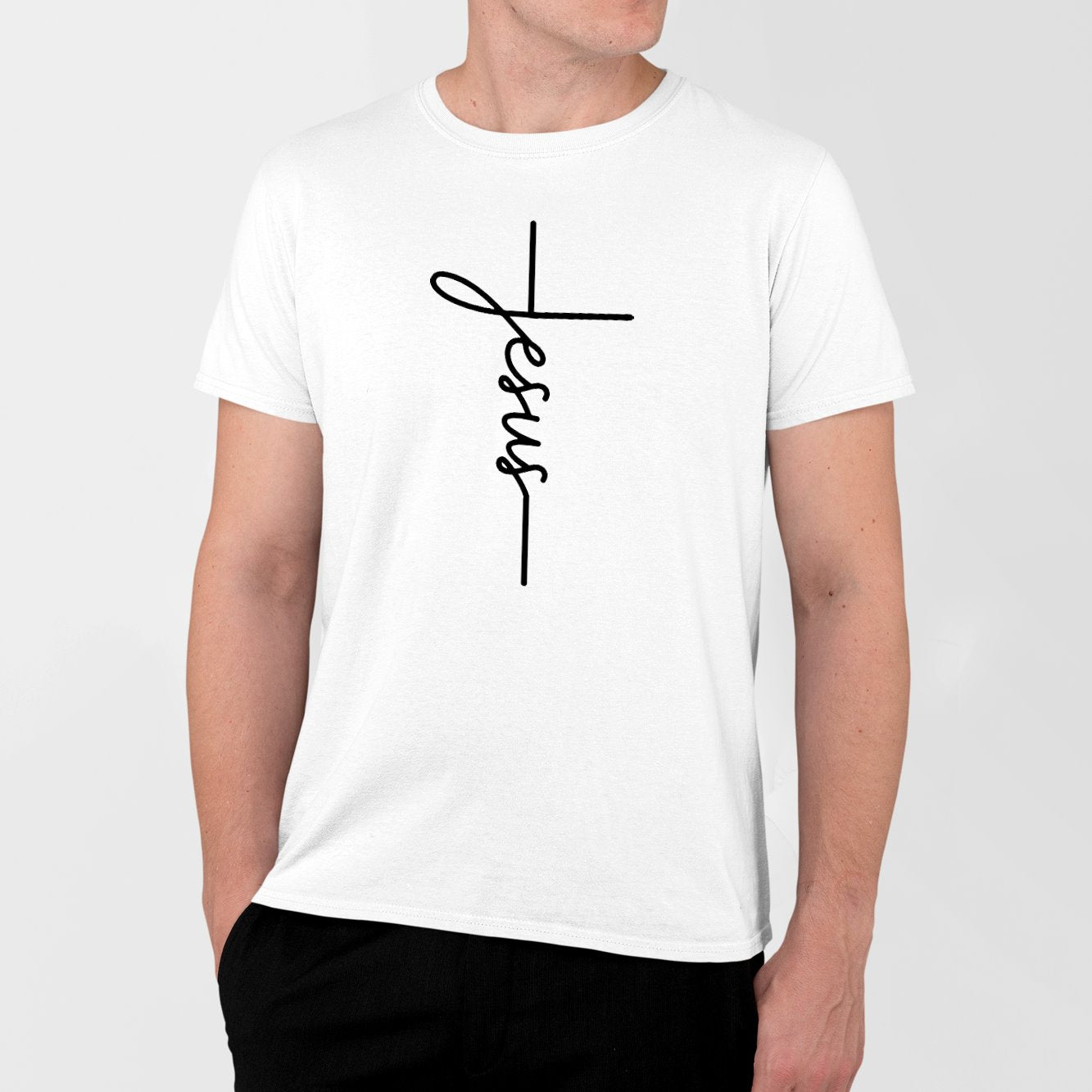 T-Shirt Homme Jesus Blanc