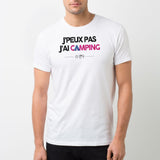 T-Shirt Homme J'peux pas j'ai camping Blanc