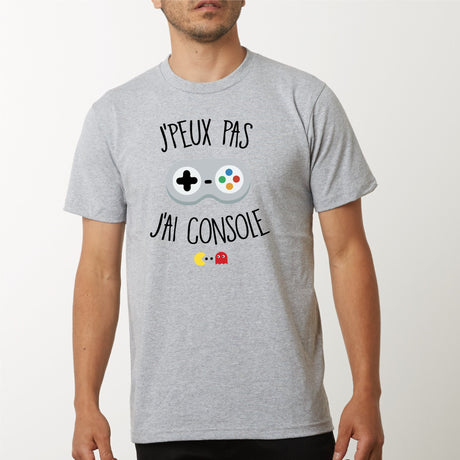 T-Shirt Homme J'peux pas j'ai console Gris