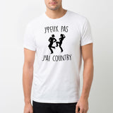 T-Shirt Homme J'peux pas j'ai country Blanc