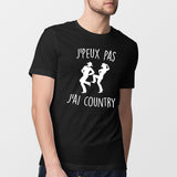 T-Shirt Homme J'peux pas j'ai country Noir