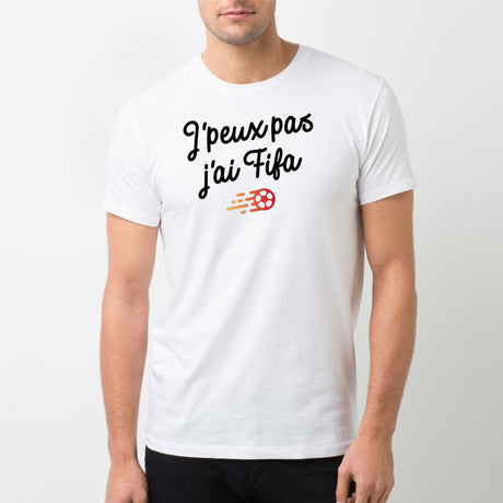 T-Shirt Homme J'peux pas j'ai Fifa Blanc