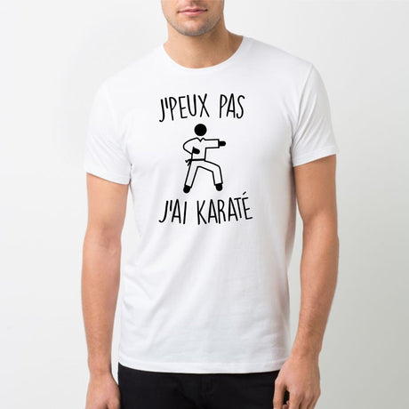 T-Shirt Homme J'peux pas j'ai karaté Blanc