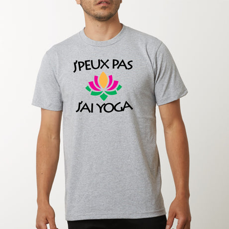 T-Shirt Homme J'peux pas j'ai yoga Gris